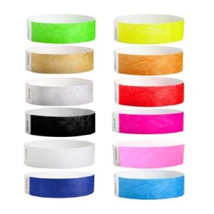 Tyvek Wristbands Waterproof, Adjustable, Adhesive