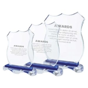 Crystal Awards with Blue Base