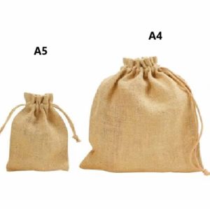 Jute Drawstring Pouches in A4 and A5 Size