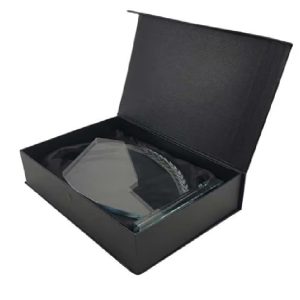 Crystal Awards with Engraved Leaf Design