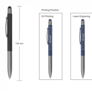 Stylus Metal Pens with Textured Grip