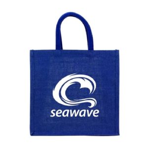 Reusable Square Jute Bags with Cotton Handles