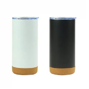 Travel Tumbler with Cork Base 450ml Stainless Steel