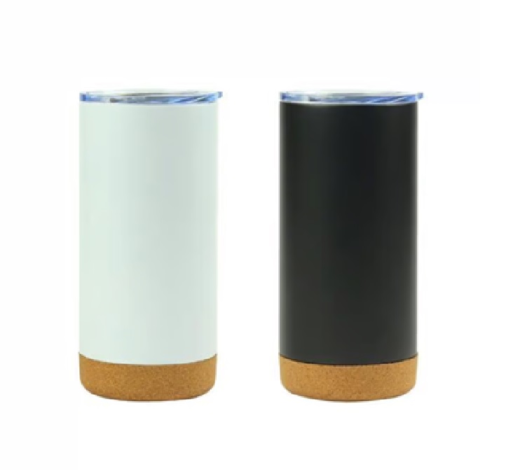 Travel Tumbler with Cork Base 450ml Stainless Steel