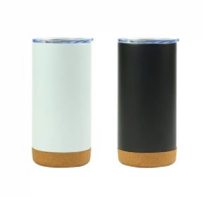 Travel Tumbler with Cork Base 450ml Stainless Steel