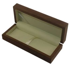 Matte Finish Veneer Wood Material Pen Box