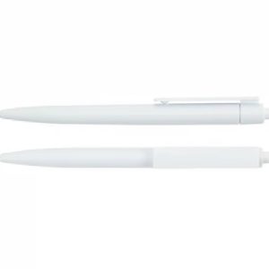 Plastic Pens White Color, Push Button, Wide Clip for Logo