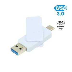 OTG White Swivel USB Flash Drives