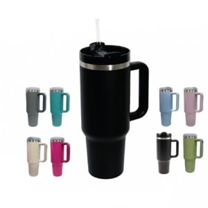 Double Walled Tumbler with a Reusable Straw