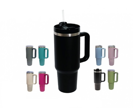 Double Walled Tumbler with a Reusable Straw