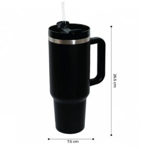 Double Walled Tumbler with a Reusable Straw