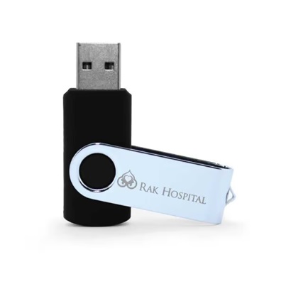 Shiny Silver Swivel USB Flash Drives - Image 3