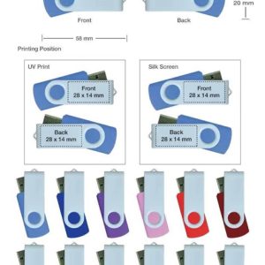 White Swivel USB Flash Drives