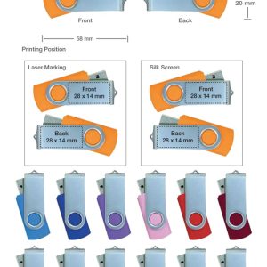 Silver Swivel USB Flash Drives